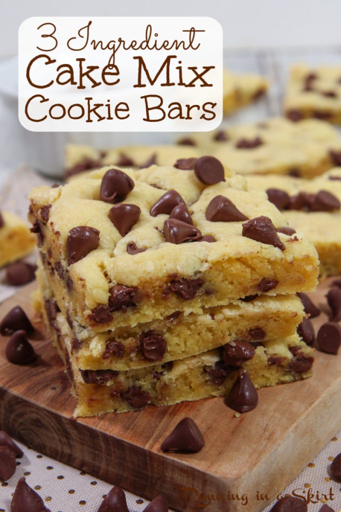 Cake Mix Cookie Bars Pinterest Pin