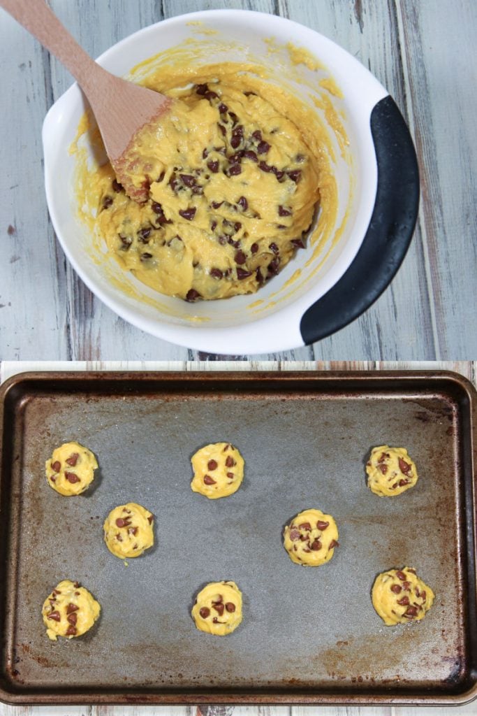 Process photo collage showing how to prepare the cookies.