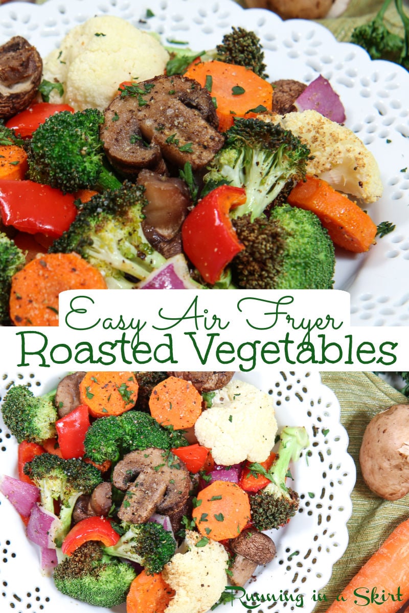Air Fryer Roasted Vegetables via @juliewunder