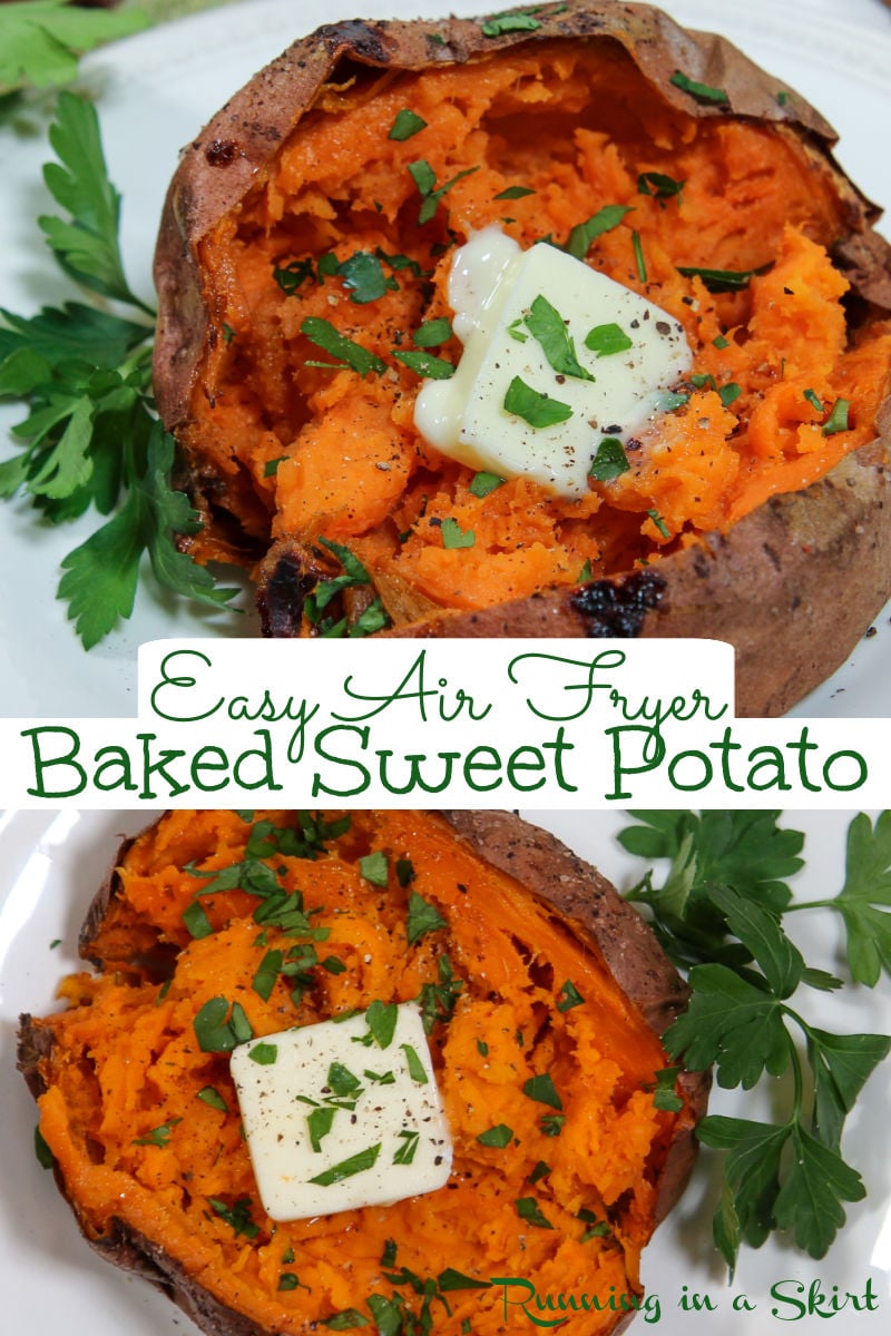 Air Fryer Sweet Potato via @juliewunder