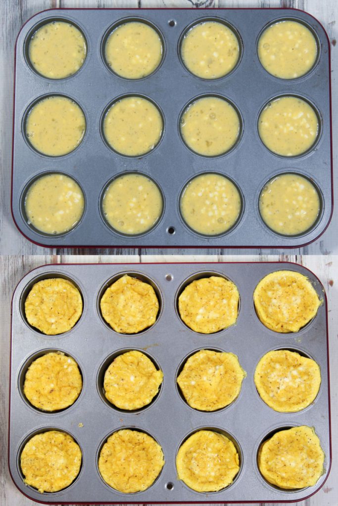 Process photo before and after baking