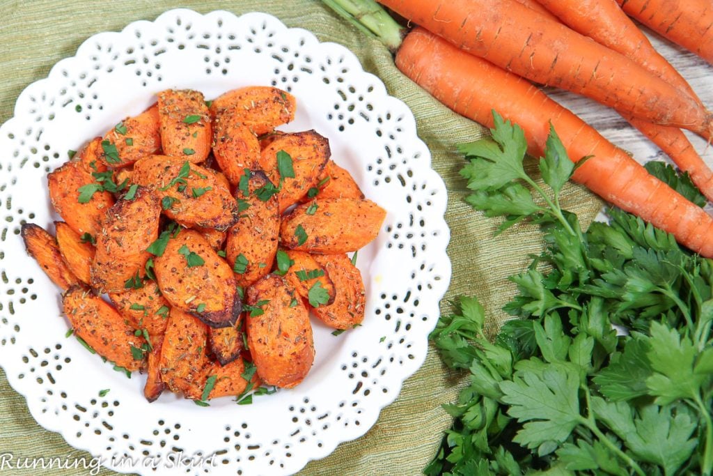 Air Fryer Carrots on a plate