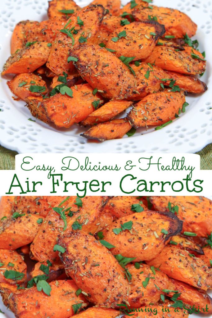 Air Fryer Carrots Pinterest Collage