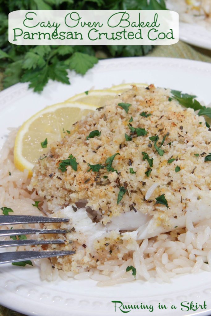 Parmesan Crusted Cod Pinterest Pin