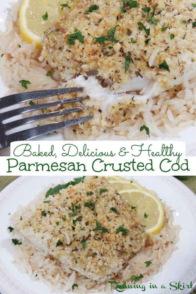 Parmesan Crusted Cod Pinterest Collage