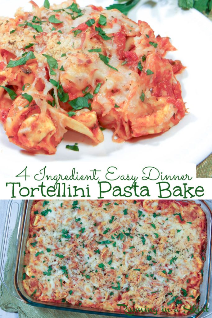 Tortellini Pasta Bake recipe Pinterest Collage