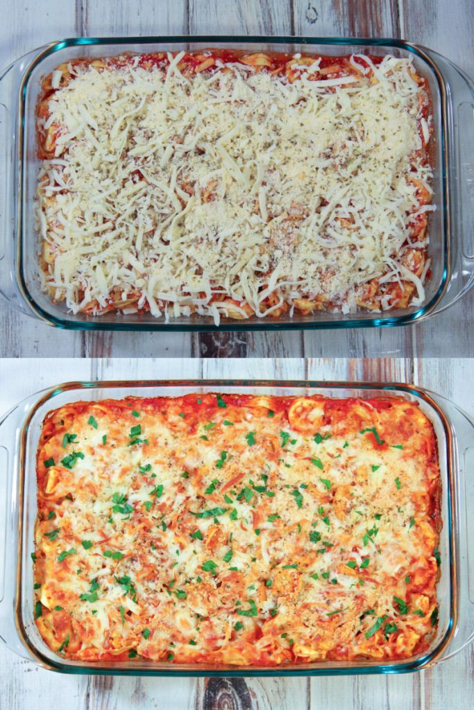 Process photo collage showing before and after baking.