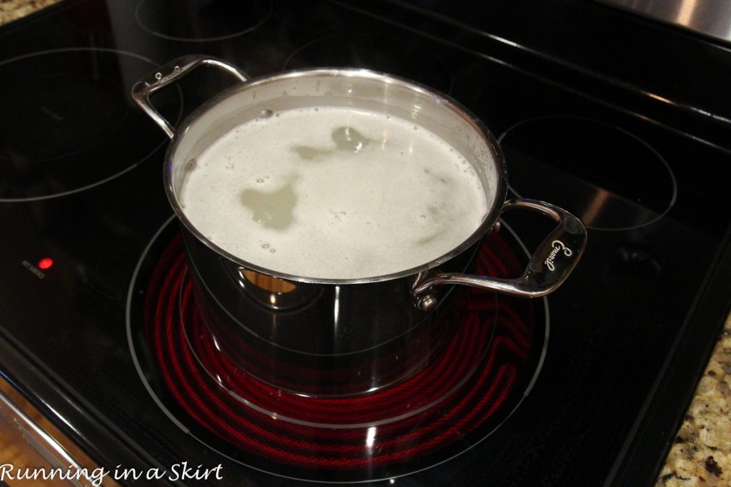 Process photo showing how to prepare the orzo.