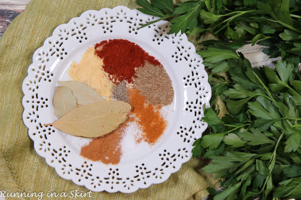 Shrimp Boil Seasoning Old Bay Recipe on a plate.