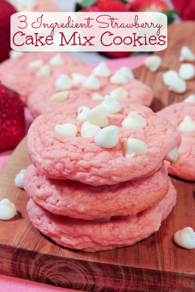 Strawberry Cake Mix Cookies Pin