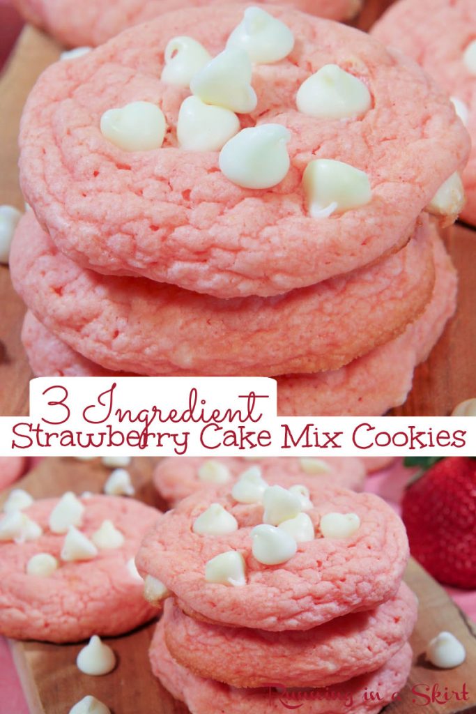 Strawberry Cake Mix Cookies Pin
