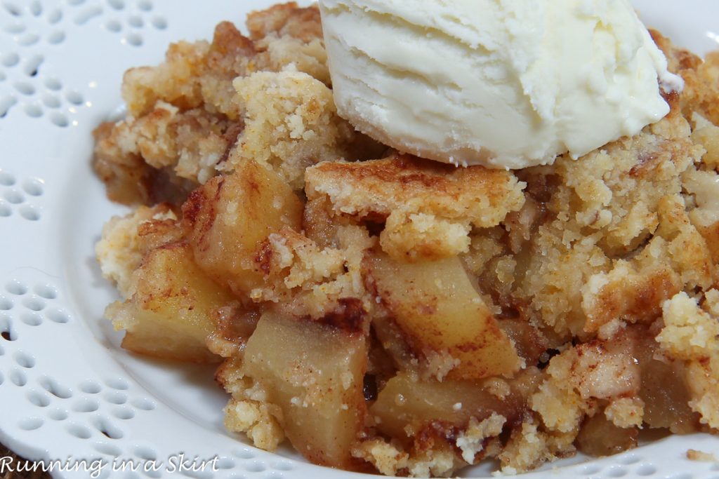 Apple Dump Cake close up