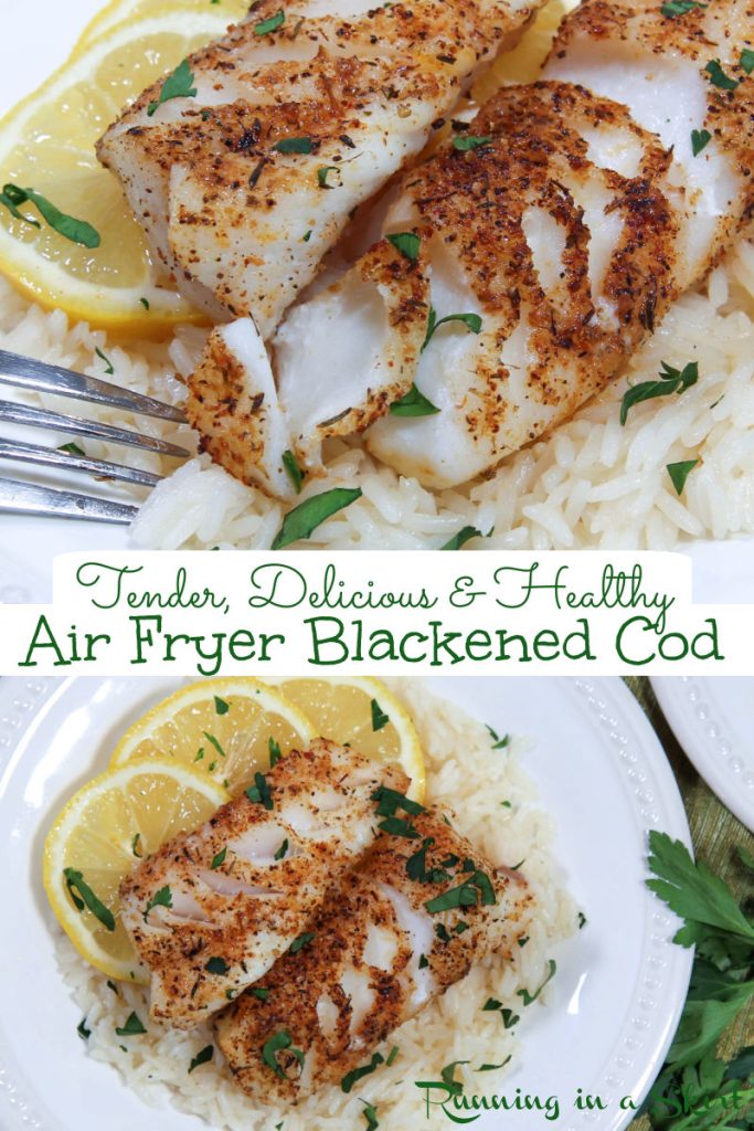 Air Fryer Cod Pinterest Collage