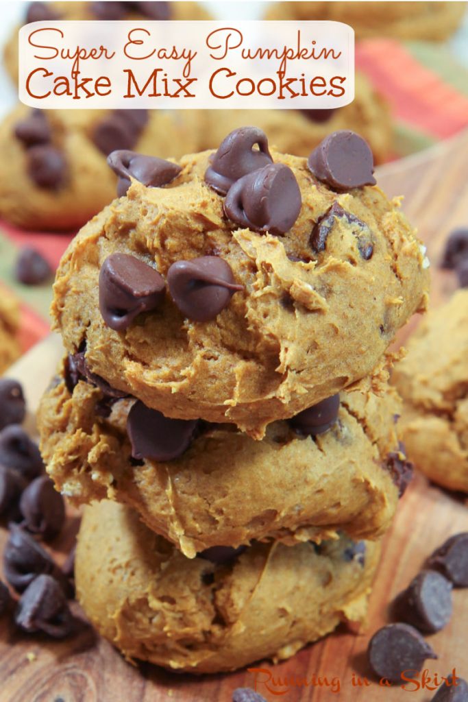 Pumpkin Cookies with Cake Mix Pinterest Pin