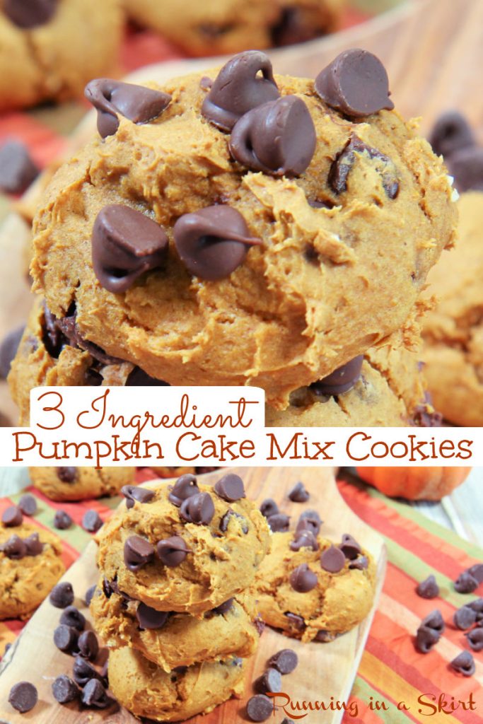 Pumpkin Cookies with Cake Mix Pinterest Pin