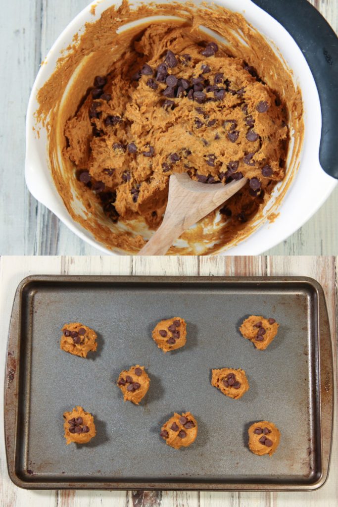 Process photo collage showing how to bake the cookies step by step.
