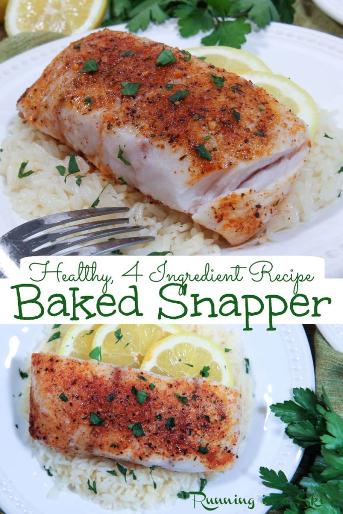 Baked Snapper Recipe Pinterest Collage